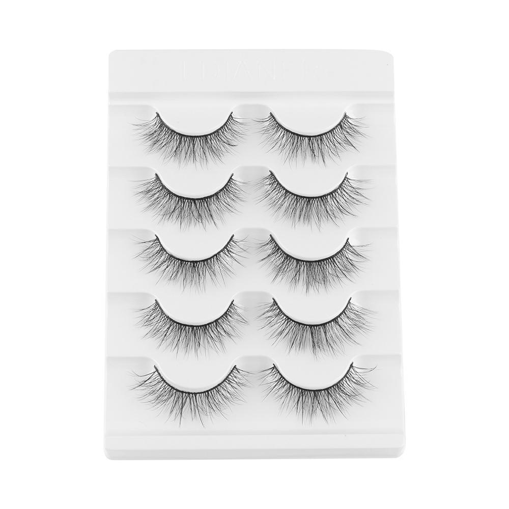 EUCA Bộ 5 Cặp Lông Mi Giả SKONHED 3D Dài Tự Nhiên Nhiều Phong Cách