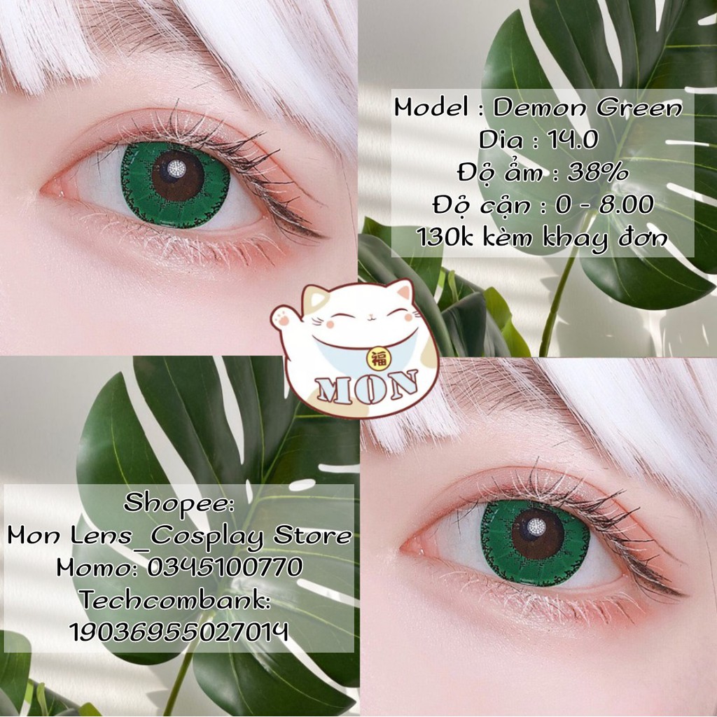 [Có sẵn] Demon Contact Lens - Kính áp tròng cosplay nhiều màu đủ độ cận 0-8 lệch màu lệch độ