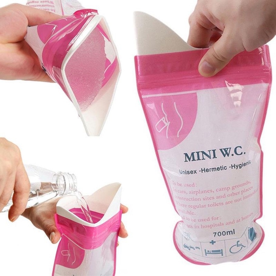1 Túi Đi Vệ Sinh Khẩn Cấp 700ML Cho Người Lớn/Trẻ Em