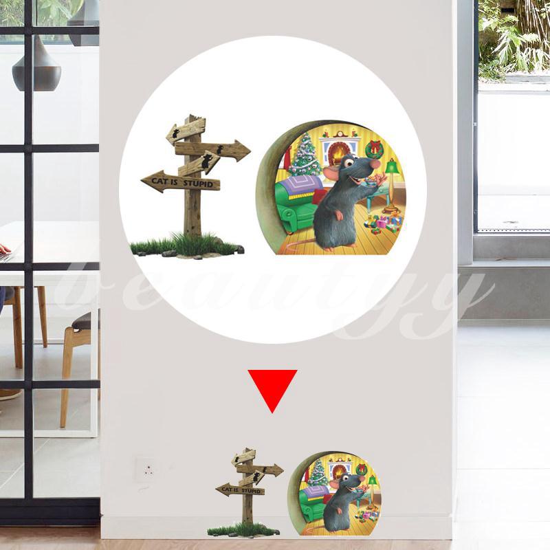 Hình dán con chuột trang trí tường
