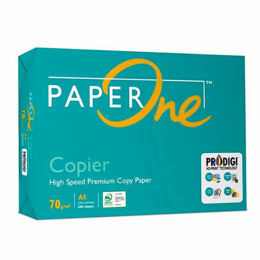 Giấy in A5 PAPER ONE Định lượng 70gsm - Hàng Chính Hãng - 500 tờ/ ream