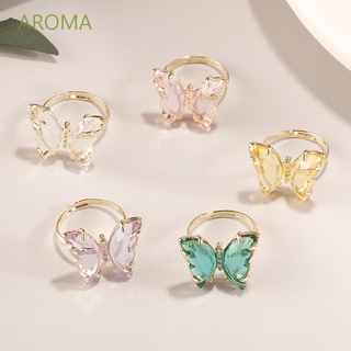 Nhẫn Đeo Tay Kim Loại Tạo Hình Bướm Đính Đá Thời Trang Cho Nữ