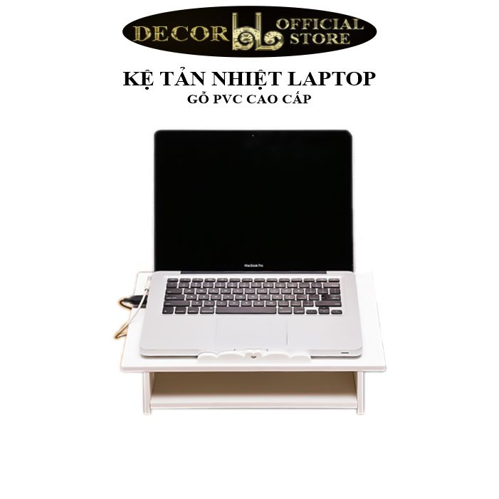 Giá đỡ laptop tản nhiệt kệ để máy tính sang trọng chất liệu pvc cao cấp KLT 02