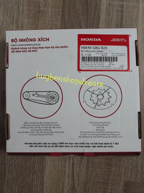 Bộ nhông xích xe Dream