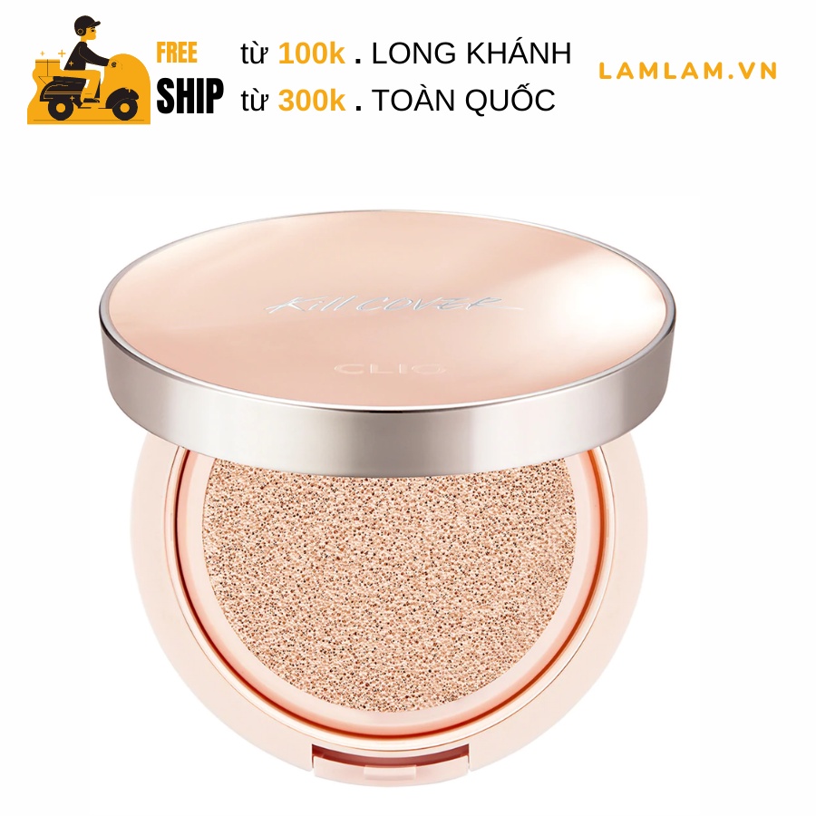 PHẤN NƯỚC CLIO KILL COVER GLOW FITTING CUSHION SPF50+PA++++ 15G X 2EA