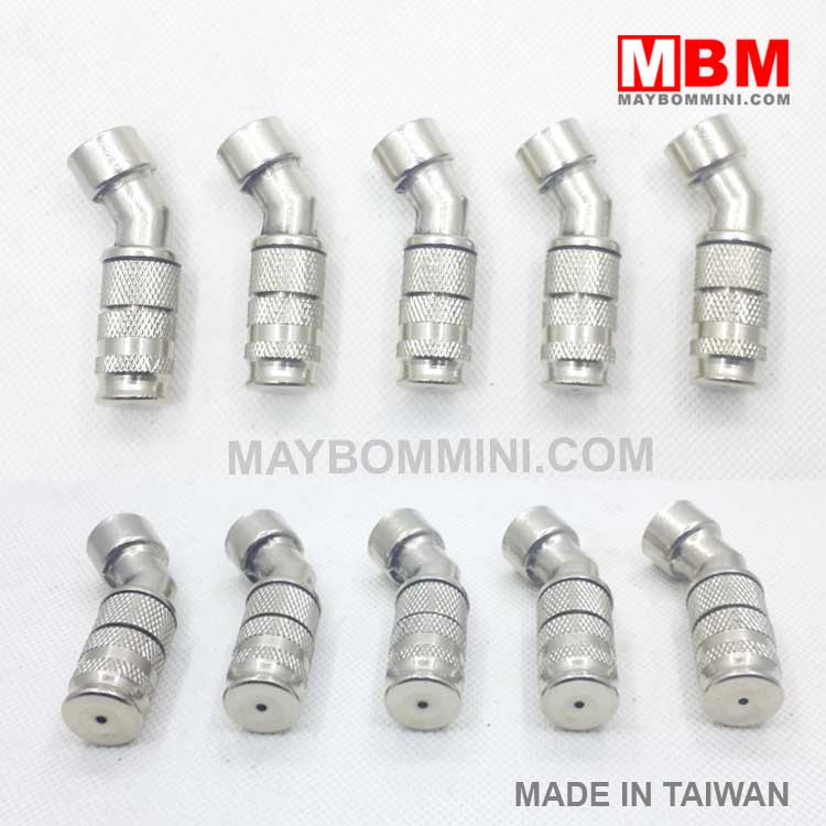 Đầu phun thuốc trừ sâu 1 béc inox - loại ngắn - 45 độ