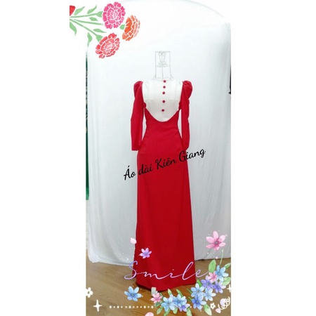 Áo dài thiết kế tay phồng