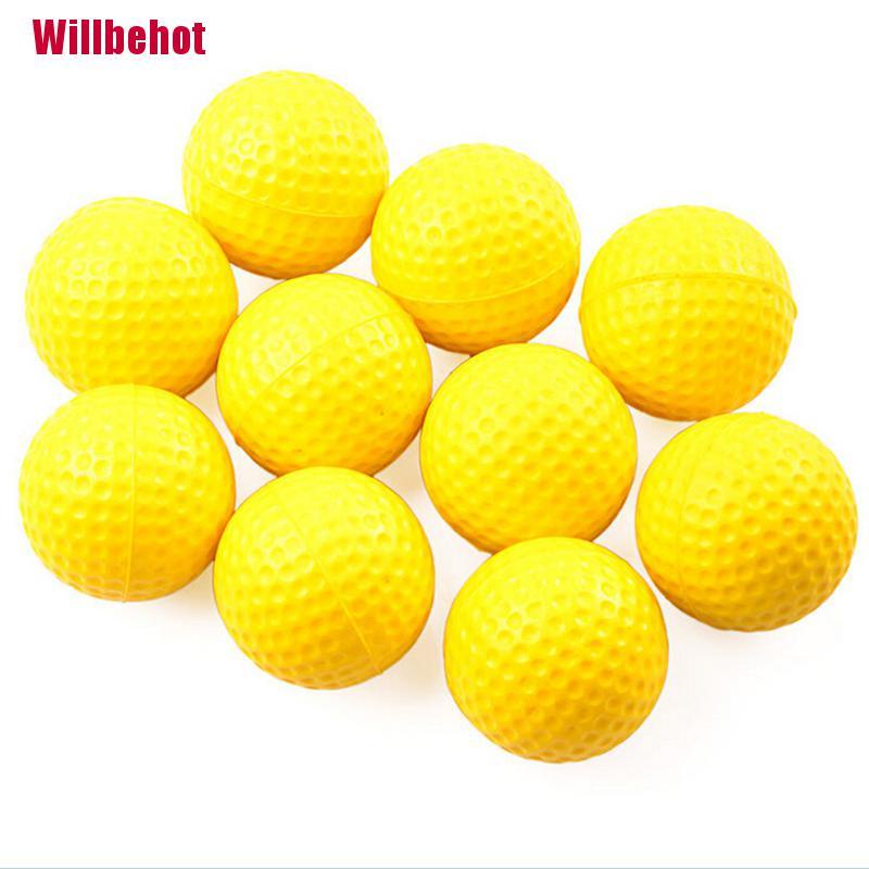 Bộ 10 Quả Bóng golf Nhựa Pp Co Giãn Màu Vàng