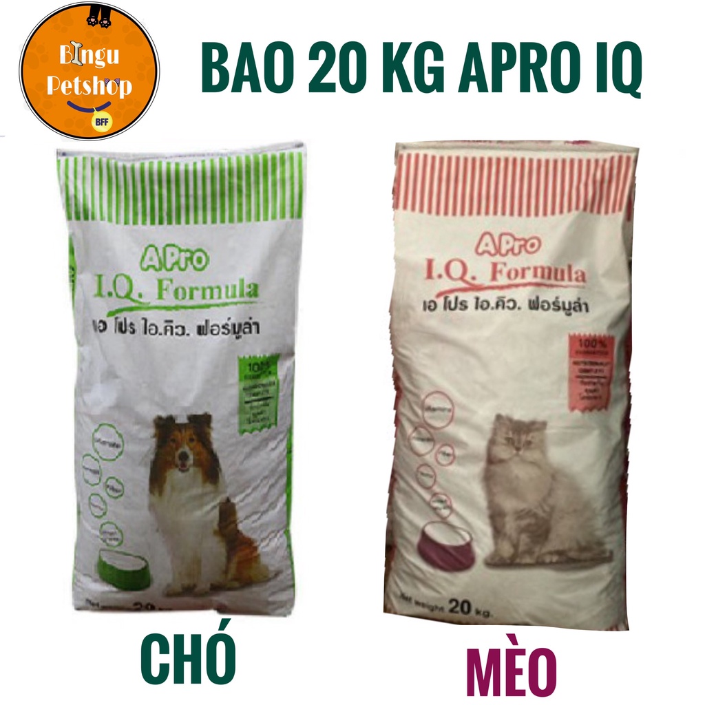 [BAO 20KG TIẾT KIỆM] THỨC ĂN HẠT APRO IQ CHO CHÓ MÈO| Bingu Petshop