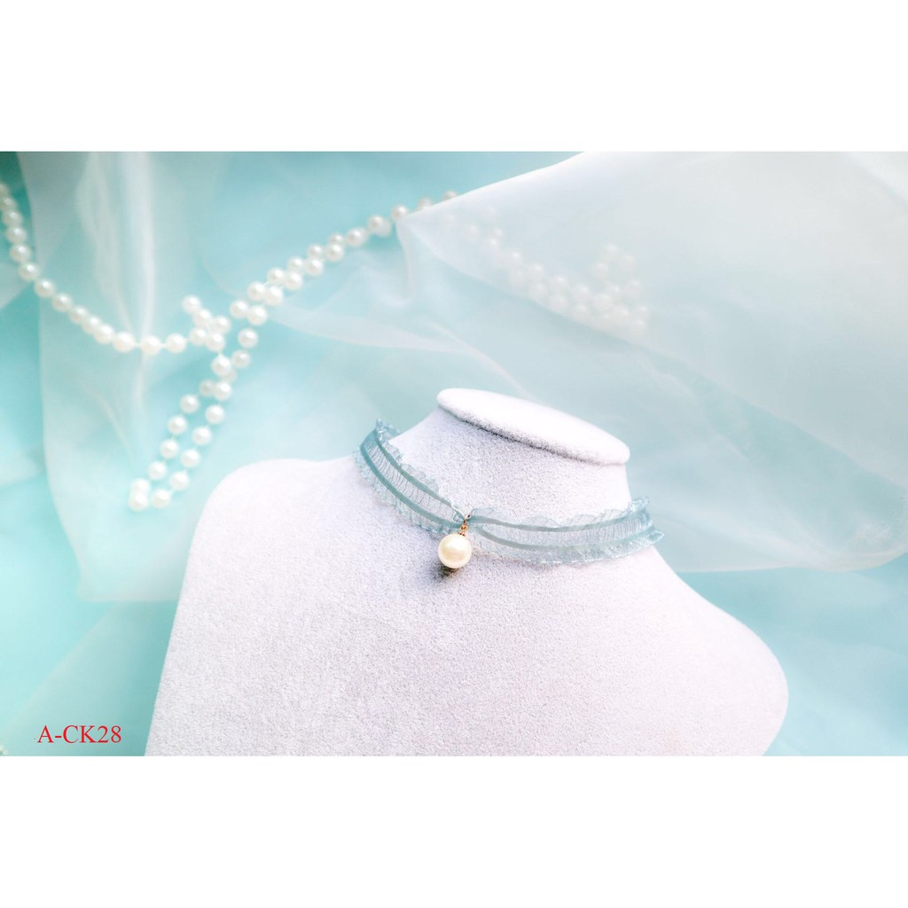 BST Chocker màu xanh ngọc xinh xắn nhẹ nhàng A-CK28-34 Maycorner