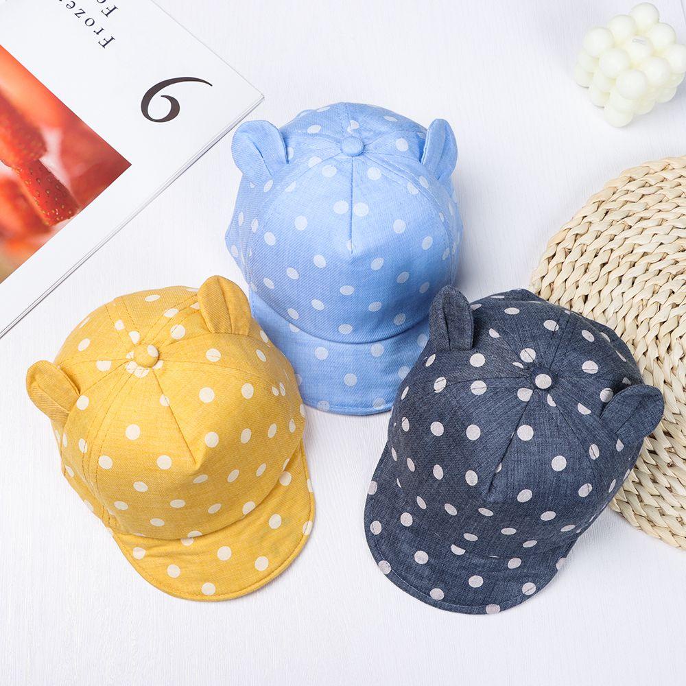 Bebetterm Mũ Lưỡi Trai Họa Tiết Chấm Bi Thời Trang Xuân Hè Cho Bé 6-24 Tháng Tuổi
