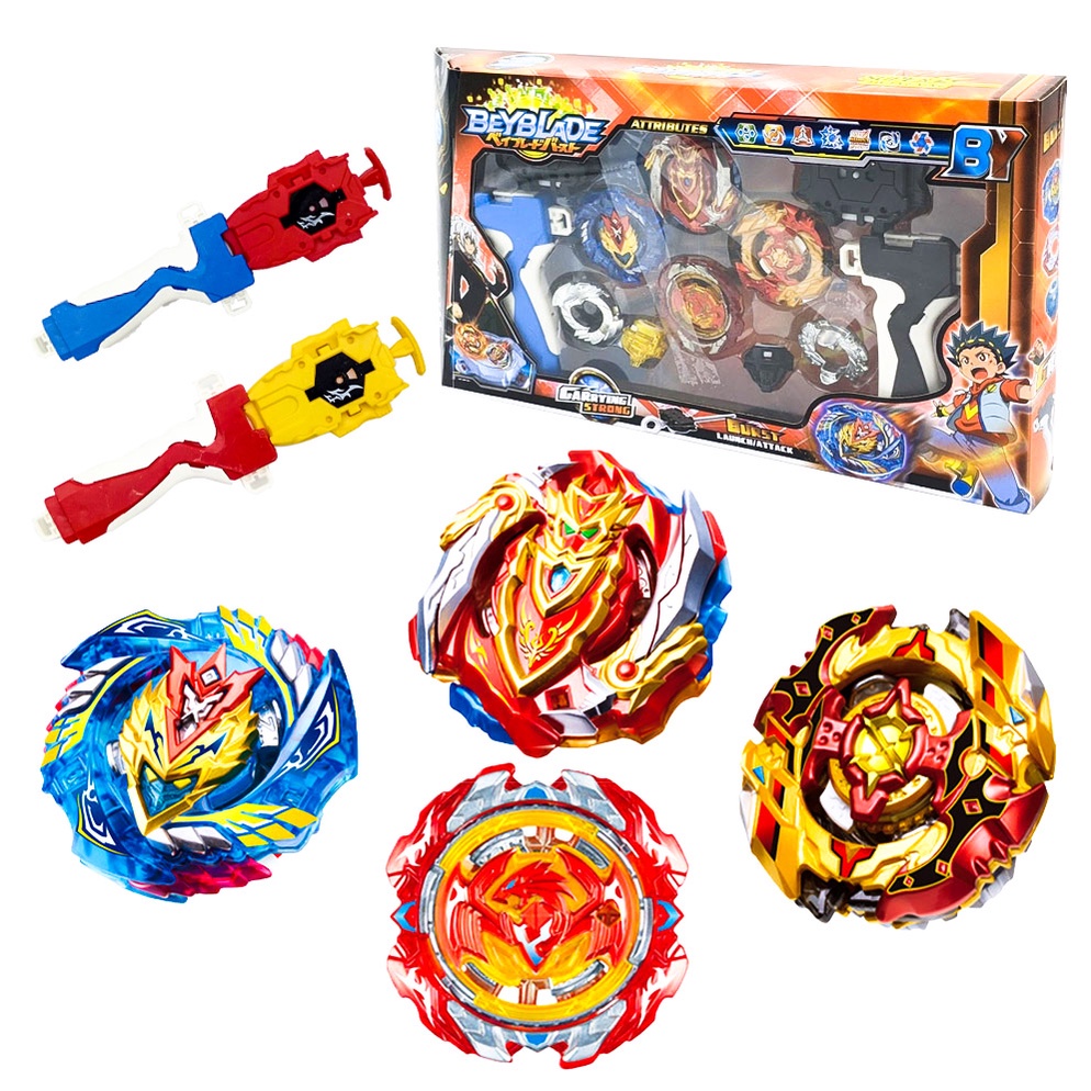 Con Quay Đồ Chơi Beyblade Burst, nhiều Con Quay và sàn đấu