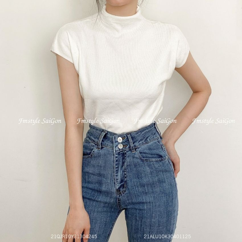 Áo len cổ lọ sát nách nữ dáng đẹp màu trơn ulzzang kiểu Hàn Quốc Fmstyle Saigon 21ALU10K30401 | BigBuy360 - bigbuy360.vn