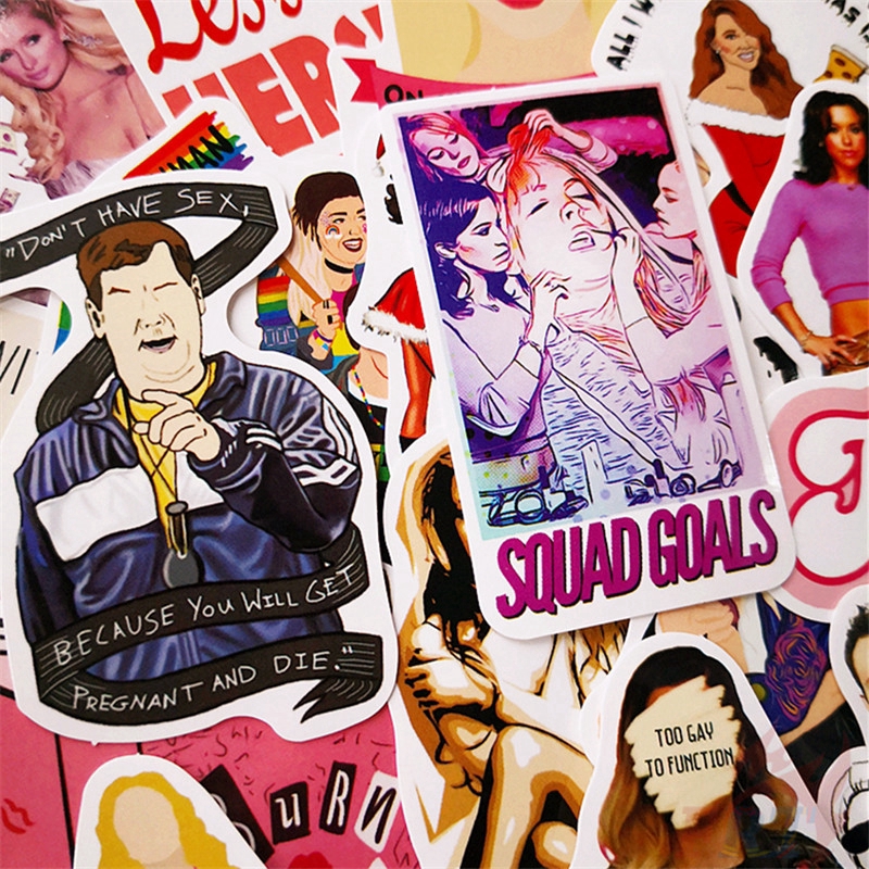 ❉ Mean Girls Stickers ❉ 35Pcs/Set Campus Youth Movie Fashion DIY Doodle Decals Stickers