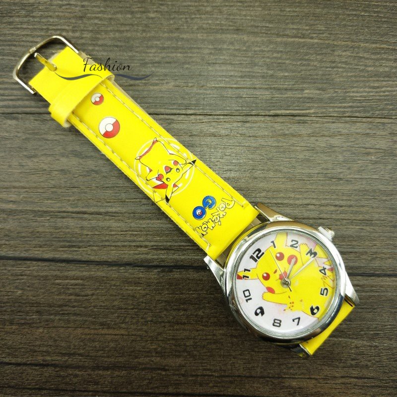 (Hàng Mới Về) Set Ví Tiền Xu Kèm Đồng Hồ Họa Tiết Nhân Vật Hoạt Hình Pokemon