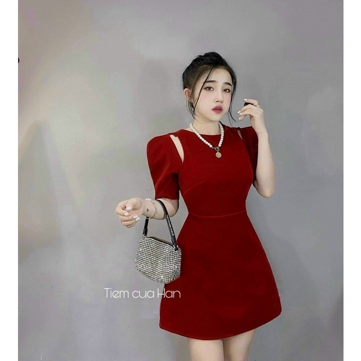 BIGSIZE Đầm nhung khoét vai 55-95kg
