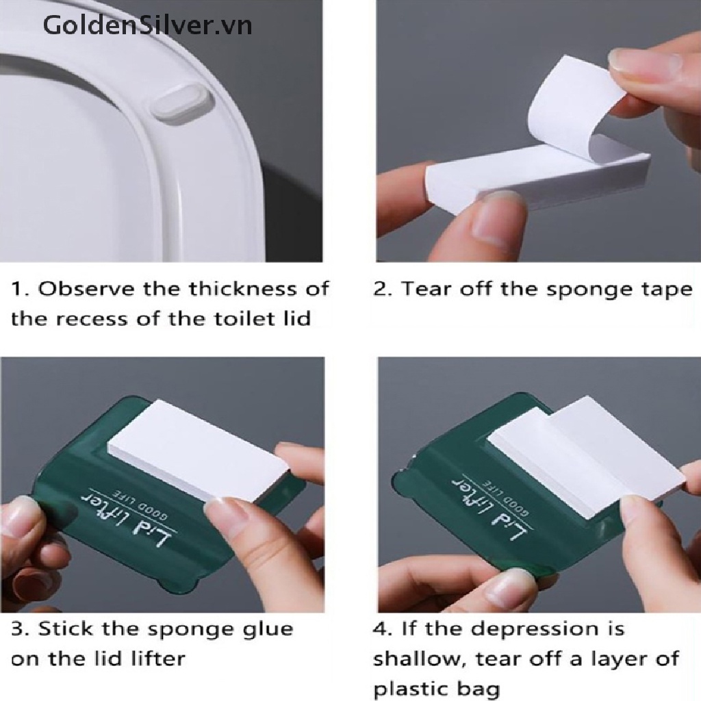 Tay Cầm Nâng Nắp Bồn Cầu Màu Vàng Bạc Phong Cách Bắc Âu