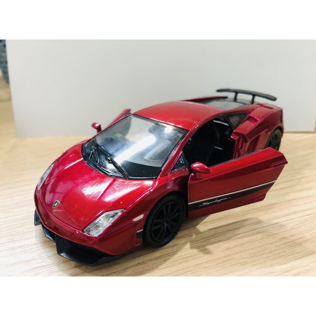 Xe mô hình chạy trớn Lamborghini Gallardo LP570-4 Superleggera (Shiny Yellow & Shiny Red) RMZ-Tỉ lệ 1:36