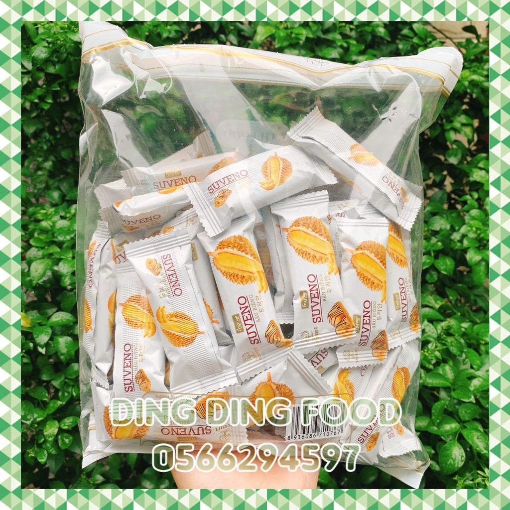Mới - 500g Bánh Xốp Suveno Vị Sầu Riêng , Kem Sữa Chua Giòn Thiên Thảo, Ăn Vặt Siêu Ngon, DING DING FOOD
