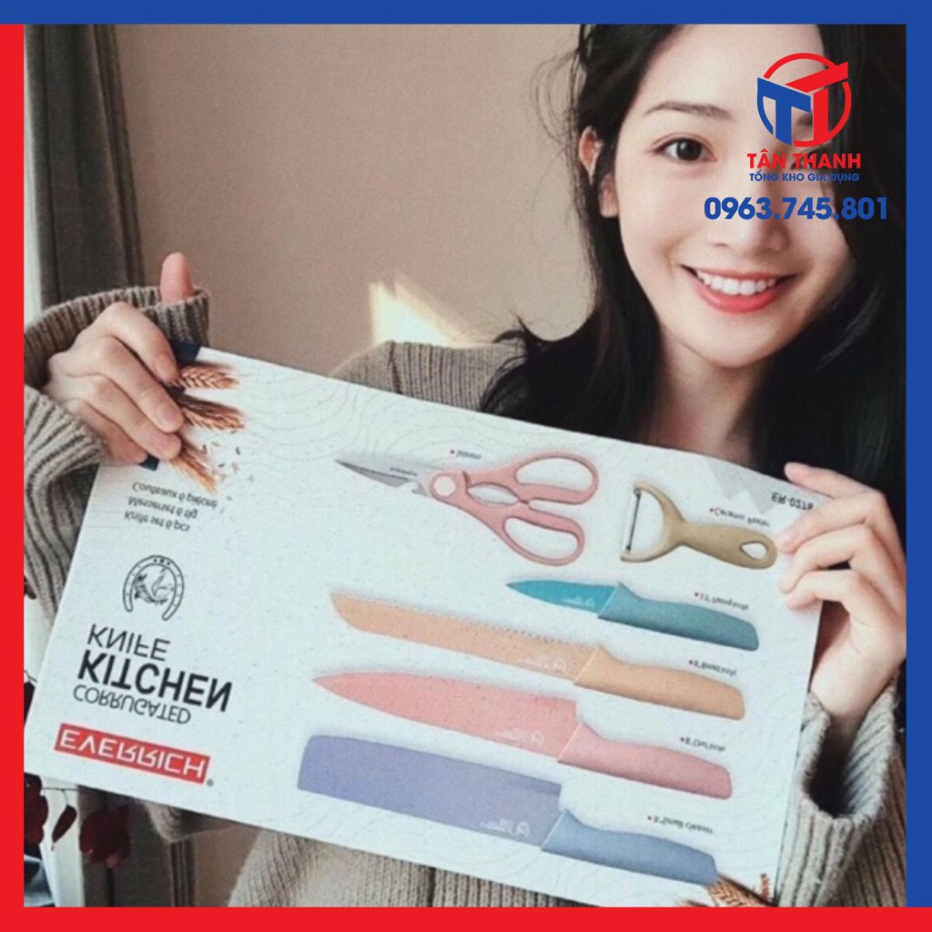 Bộ dao kháng khuẩn 6  món.