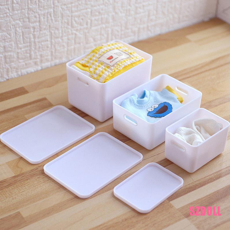 Set 6 Hộp Nhựa Mini ts3SZDOLL Cho Nhà Búp Bê Tỉ Lệ 1:6 1:12
