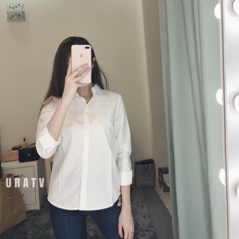 [KHO SỈ]Áo sơmi trắng công sở chất kate lụa không nhăn - size S M L