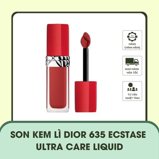 Son kem lì cao cấp hàng pháp, lâu trôi không khô môi dior 635 ecstase ultra care liquid màu đỏ đất 3.5g