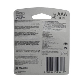 Pin AAA Energizer E92 Alkaline - Vỉ 6 Viên - Toppin