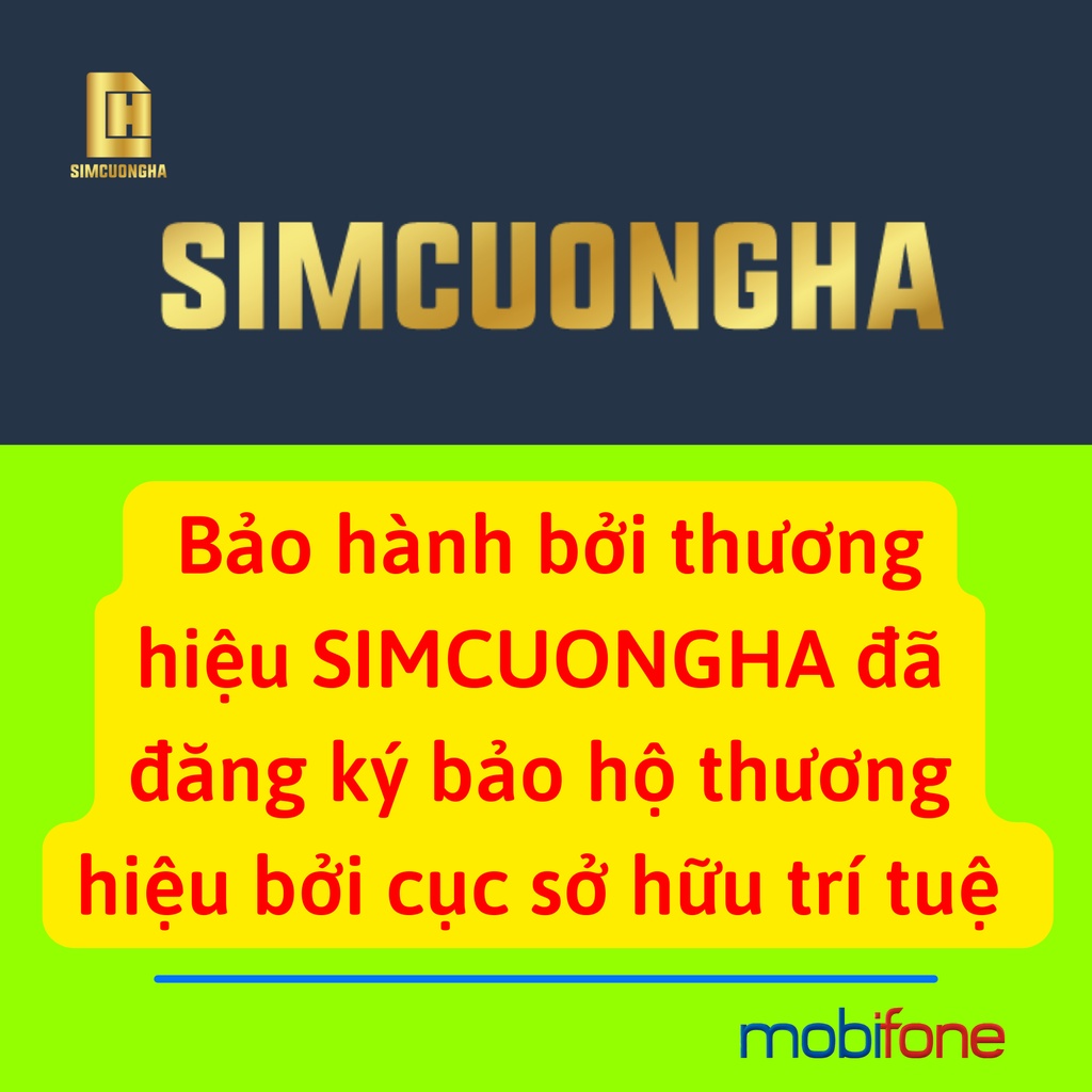 Sim 4g mobifone DTHN sim mạng mobifone không giới hạn dung lượng, không phải nạp tiền - SIMCUONGHA