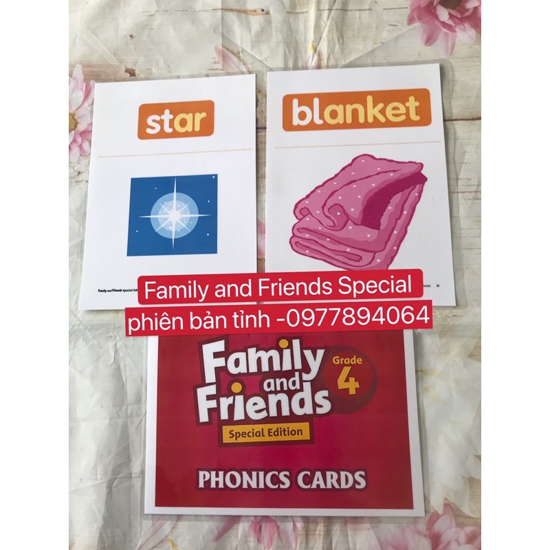 Thẻ Flashcards Phonics level 4- Family and Friends Special phiên bản tỉnh -ép plastics bền đẹp