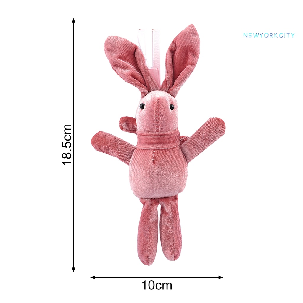 Đồ Chơi Thỏ Nhồi Bông Vải Nhung Mềm Mại Chống Mài Mòn Quà Tặng Giáng Sinh