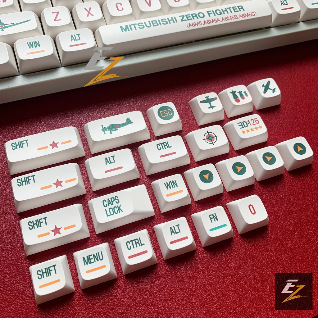 Keycap XDA MITSUBISHI ZERO Thick PBT Dyesub 133 Phím