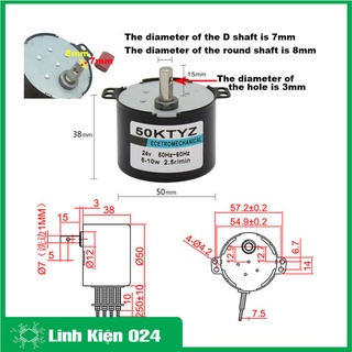 Động Cơ Giảm Tốc 50KTYZ 220VAC 6W