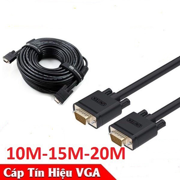 Cáp VGA UNITEK Full HD 1080 10M / 15M / 20M Cáp kết nối màn hình với máy tính- Chính Hãng
