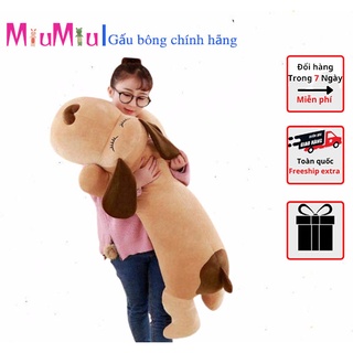 Chó Bông Nằm Dài Mũi Tim - Gấu Bông Chó Gối ôm thú nhồi - TB47