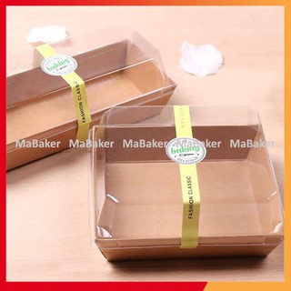 Set 100 hộp giấy Kraft E1413, E1985 nắp trong tiện dụng, loại tốt, tối ưu cho suất ăn công nghiệp - MaBaker