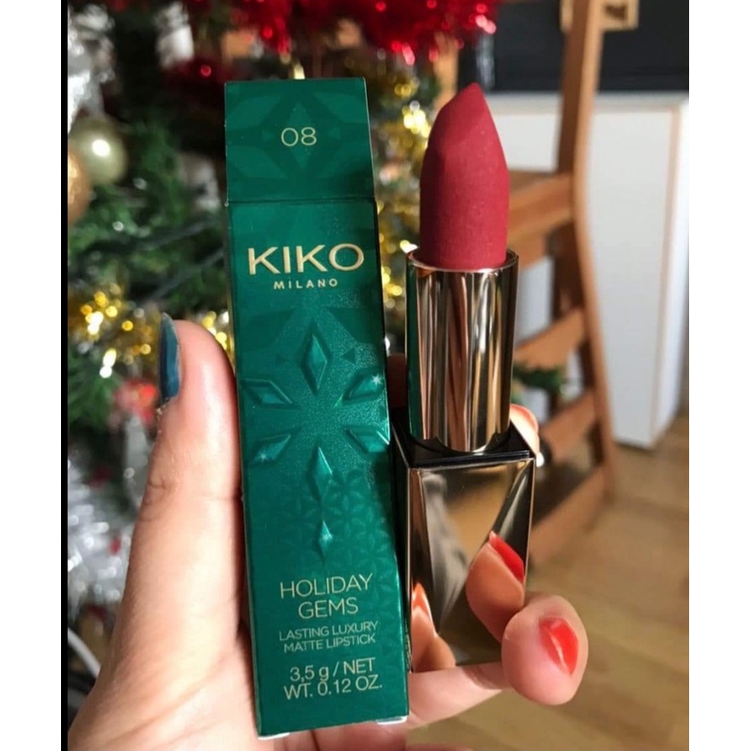 Son môi lì kiko holiday gems siêu mịn siêu mượt với nhiều màu sắc đậm chất phương tây thỏi son cực kỳ sang trọng