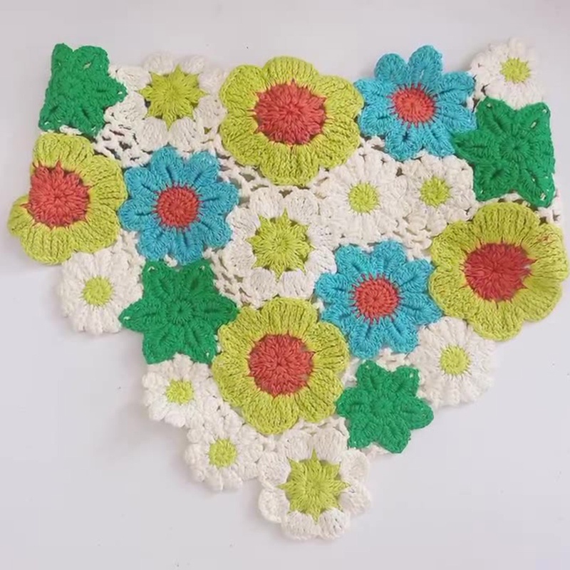 Khăn Trùm Đầu Dệt Kim Chống Nắng Nhiều Màu Sắc Hình Tam Giác Cho Nữ