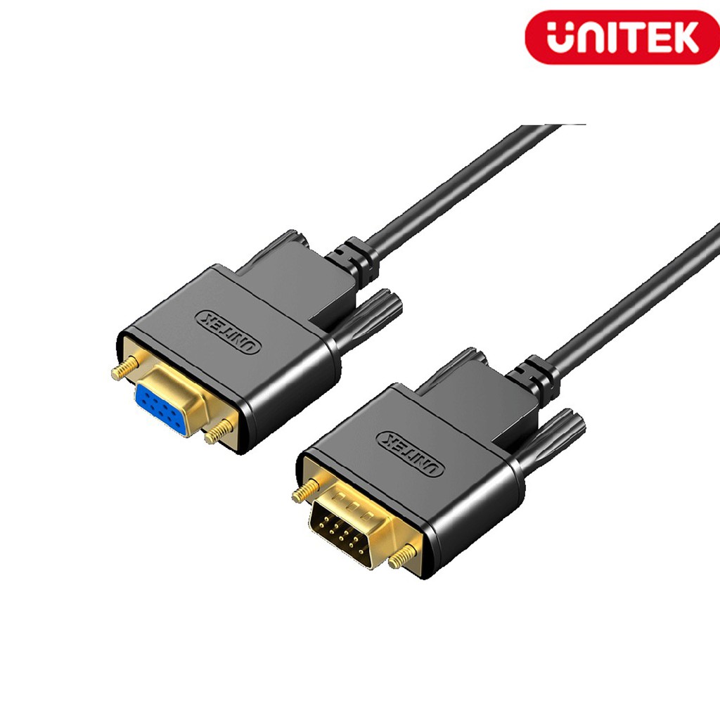 Dây cáp COM 9 chân / RS232 NỐI DÀI 1.5M UNITEK Y-C 706ABK | USB Cable | RS232 9 PIN