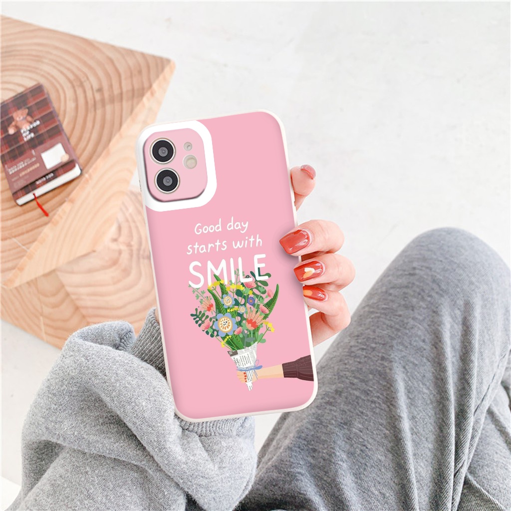 Ốp lưng iphone Smile, Stay nhẹ nhàng đẹp chống sốc ốp iphone bảo vệ camera 13promax/11pro/6/7/8/se2020/x/xr/xsmax
