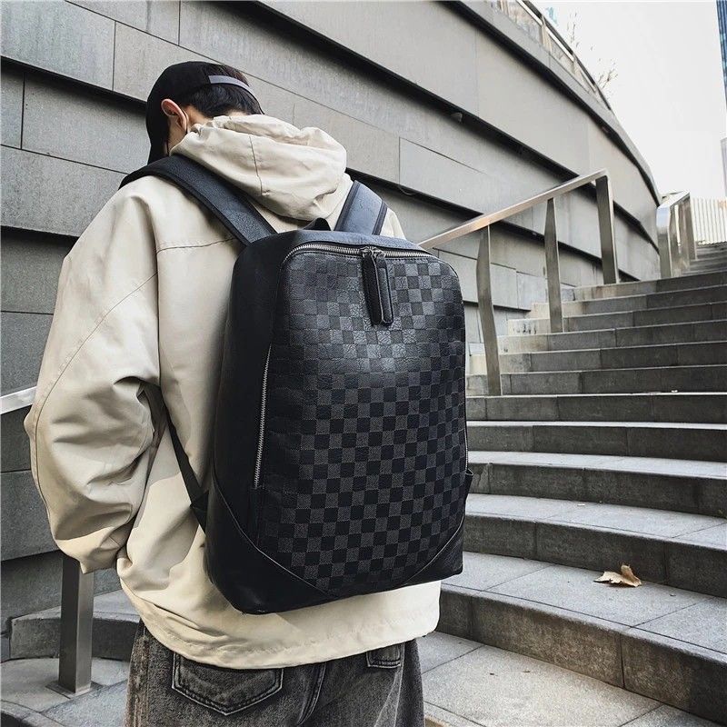 Balo da PU siêu nhẹ kiểu cách đơn giản cá tính cho nam