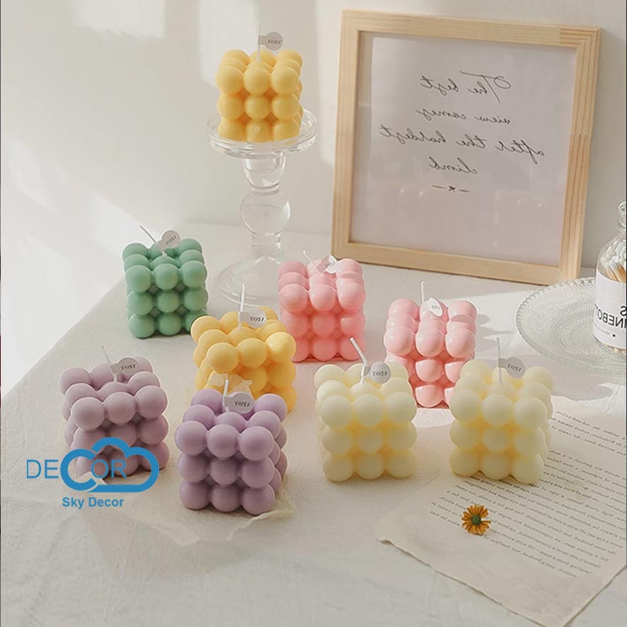 Nến thơm rubik Sky Decor - Nến rubik trang trí phòng ngủ, phòng khách và decor bàn học