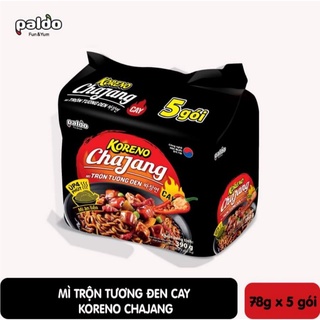 Thùng mì koreno tương đen cay 4 lốc * 5 gói 78gr