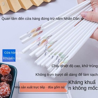 Đũa gốm sứ sáng tạo của người nổi tiếng Internet Jingdezhen Trung Quốc cao cấp chống vi khuẩn, không nấm mốc, trơn trư