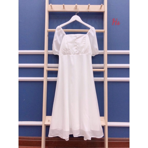 Váy cổ vuông hai lớp mút ngực HSU1