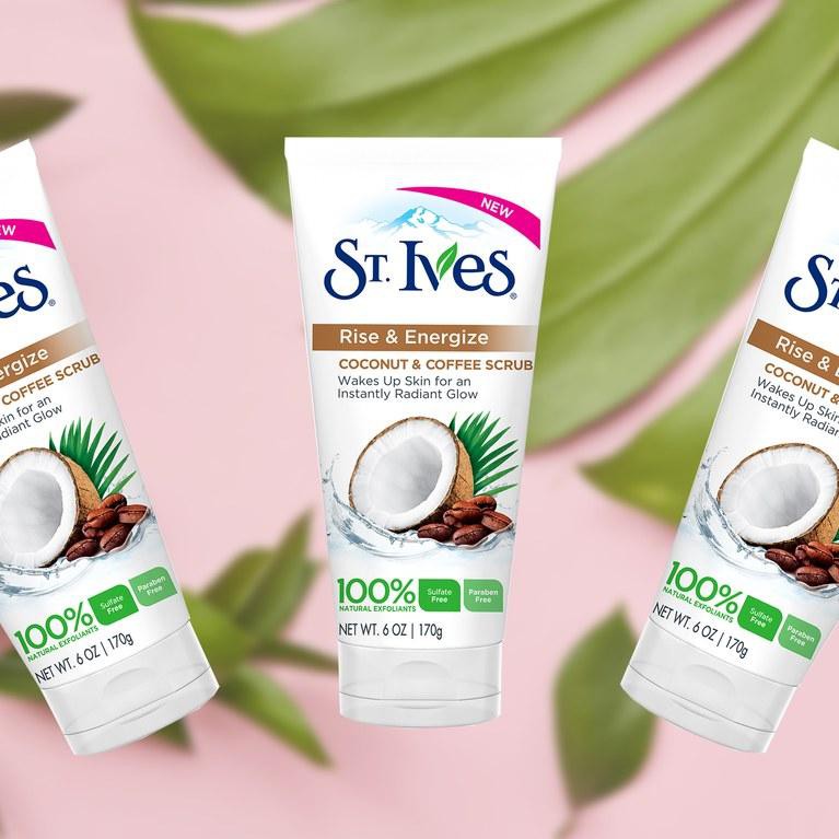 Sữa rửa mặt Tẩy tế bào chết dành cho da khô St Ives Coconut & Coffee Scrub