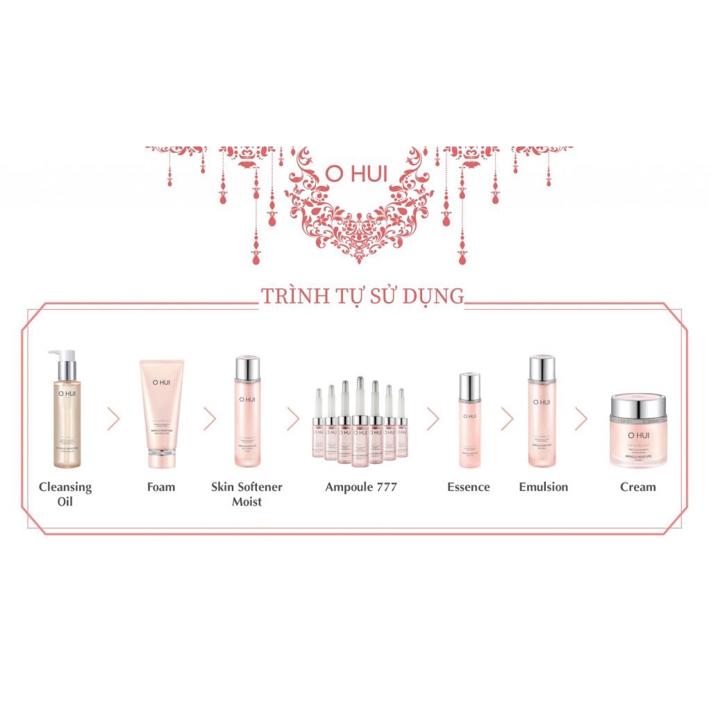 Sữa rửa mặt ohui hồng Miracle Moisture Cleansing Foam 25ml