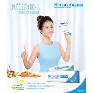 Hiruscar post acne 10g gel làm mờ sẹo mụn và thâm mụn