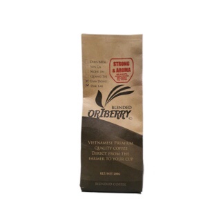 Cà phê rang mộc đậm đà strong & aroma 80% robusta và 20% arabica, túi 200g. chính hãng nguyên chất 100%