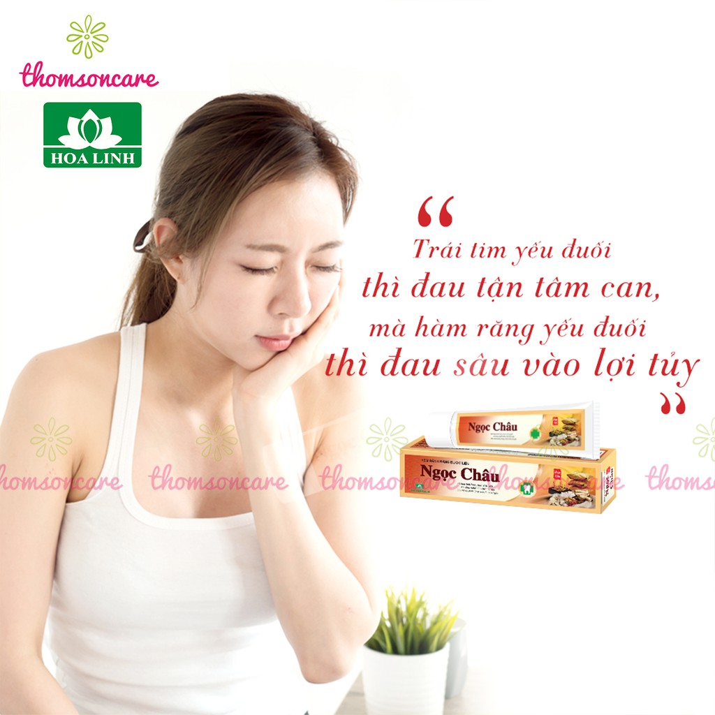 Kem đánh răng dược liệu Ngọc Châu tuýp 125g từ hoa hòe, muối, keo ong, vỏ cau và thảo dược